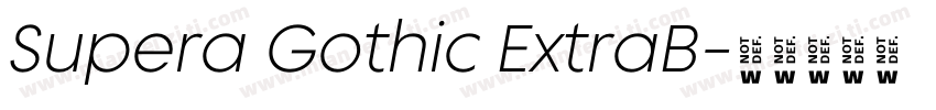 Supera Gothic ExtraB字体转换